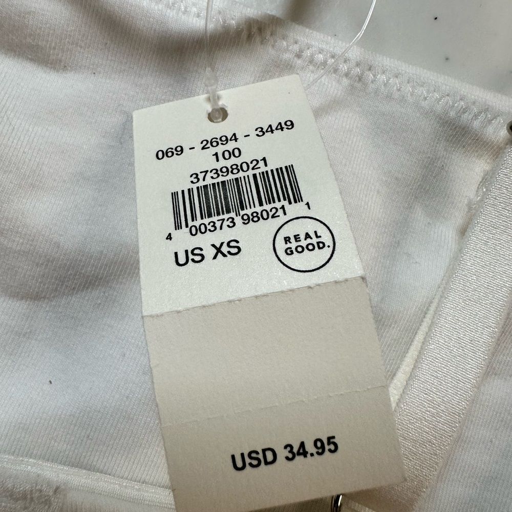 NWT AERIE Women’s White Sleep Lounge Bra Criss Cross Detail Bralette - Size XS - Picture 8 of 9